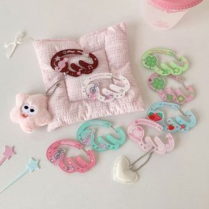 Cute Clear <b>Custom</b> Acrylic Carabiner <b>Keychain</b> with UV Printing Logo for Promotion - Product Image 3