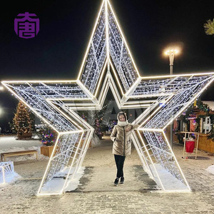 Custom Christmas Star Archway Lights Branded LED Entrance for Retail Event Plaza and Festival - Product Image 4