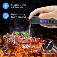 Thermomètre numérique multifonction à lecture instantanée avec fonction d'ouverture de la température pour la cuisine pour la cuisson de la viande