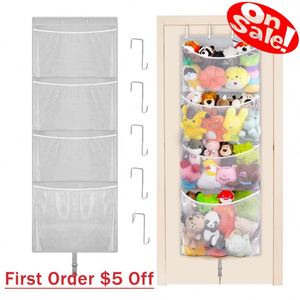 Organizador Resistente para Colgar Sobre la Puerta, para Peluches, Bolsillos de Malla para Almacenamiento de Juguetes de Peluche, Ahorra Espacio - Product Image 5