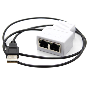 Adaptador divisor de red RJ45, interfaz LAN, conector de enchufe Ethernet, extensor 8P8C, conexión simultánea a Internet para Cat6, Cat7 - Product Image 1
