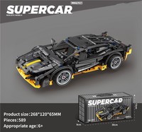 Set de Bloques de Construcción de Coche de Construcción Educativo DIY a Escala 1:18 con Función de Retroceso, Paquete en Contenedor, Modelo para Niños