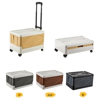 Chariot pliable en plastique à quatre roues pour le camping, chariot pliable en plastique durable