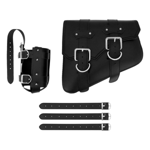 Universal Motorcycle Saddlebag Set PU Leather Side Bag for Cruiser <strong>Chopper</strong> for Harley for Honda <strong>Shadow</strong> with Cup Holder - Product Image 4