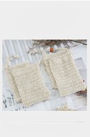 Sac de savon exfoliant biodégradable personnalisé en sisal coloré pour le corps, respectueux de l'environnement, avec ceinture parfumée