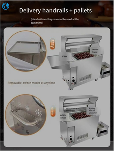 Torréfacteur chaud entièrement automatique de machine de torréfaction d'arachide de graine de rotateur de soja de haricot avec le couvercle anti-poussière - Product Image 5