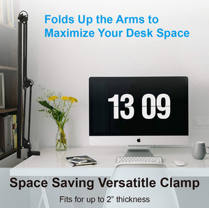 Wenkai Nhà Máy Màu Đen Có Thể Điều Chỉnh Linh Hoạt Đọc Sách Đu Cánh Tay Thay Đổi Độ Sáng Phác Thảo Kiến Trúc Kiến Trúc Nhiệm Vụ LED Bàn Nail Bảng Salon Đèn - Product Image 6