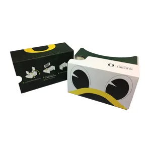 3D VR Viewer phần cứng có thể gập lại tông VR Kính 3D thực tế ảo video Kính