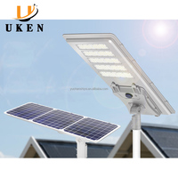 Lampe de rue solaire intelligente intégrée tout-en-un de haute qualité, boîtier en aluminium imperméable pour extérieur