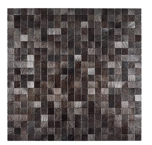 Petites mosaïques murales carrées en métal, autocollants muraux de 4 mm d'épaisseur, panneau mural intérieur imperméable en aluminium-plastique - Product Image 6