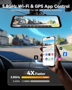 Wolfbox G850Pro Distributor Mirror <b>Reversing</b> 12" Touch Screen 4K Support GPS Full Hd <b>Car</b> Black Box Dash Cam - Product Image 5
