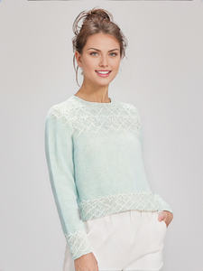 2025 personalizzato OEM & ODM <span class=keywords><strong>donna</strong></span> autunno inverno Casual ampio girocollo a maniche lunghe con motivo a diamante maglione in Lurex - Product Image 1