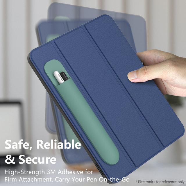 iPad Stylus Sleeve Storage Bag, Suitable for Apple Pencil, Non-slip 3M Adhesive, Universal Silicone Soft Case