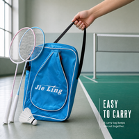Raquette de badminton Jieling entièrement en carbone, raquette en fibre de carbone Jie Ling pour l'entraînement en club, les matchs en double, les sports en salle.