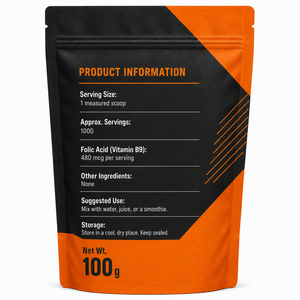 Acide folique en vrac, antioxydant, vitamine B9, poudre instantanée sans gluten, riche en protéines, pour hommes et femmes, vente chaude - Product Image 6