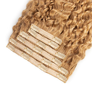 Hot Selling Remy Haarband Clip Ins Fabrieksprijs Dubbel Getrokken 100% Ruwe Dikke Eindclip Ins Haarverlenging - Product Image 2