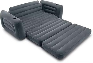 In Stock Drop Shipping Eco PVC Inflatable Sectional <b>Sofa</b> With <b>Pull</b>-<b>Out</b> Bed - Product Image 2