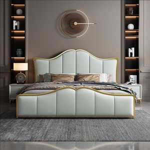 <span class=keywords><strong>2025</strong></span> lo más nuevo europeo minimalista moderno tela suave cama doble muebles de dormitorio tamaño King cama de lujo muebles cama - Product Image 6