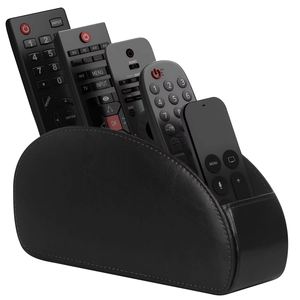 Soporte para control remoto, 5 compartimentos, caja de almacenamiento de escritorio de cuero PU, para teléfono, reproductor multimedia, controladores de calefacción - Product Image 2