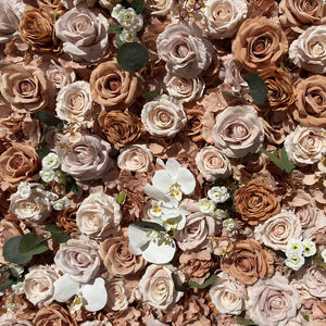 Customized 3D Silk Flower Wall Mixed <b>PEONY</b> Photo Booth Backdrop 8ft X 8ft Autumn Fall Party Event Decoration - Product Image 3