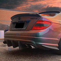 Accessoires de voiture BENSNEES diffuseur arrière en Fiber de carbone pour Mercedes Benz classe C W204 C63 2010 diffuseur en carbone