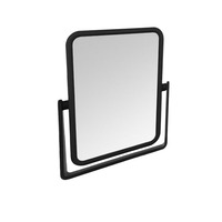 Miroir double face en verre noir, design Art Déco, cadre en plastique, pour salle de bain, cuisine, usage décoratif, femmes, filles, dames