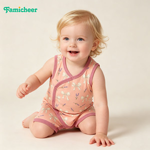 <span class=keywords><strong>Pijama</strong></span> sin mangas con broches cruzados en la parte delantera, agradable al tacto, para bebés de 0 a 24 <span class=keywords><strong>meses</strong></span>, traje de dormir para bebés y niños pequeños, ideal para gatear. - Product Image 2