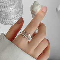 Bague Ouverte Minimaliste en Argent 925, Bijoux de Haute Qualité pour Femme, Idéale comme Bague de Fiançailles