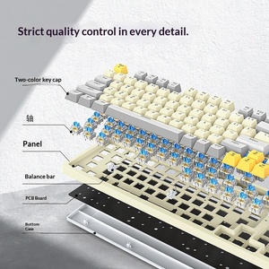 Clavier de jeu filaire <span class=keywords><strong>T50</strong></span>, éclairage RGB, interrupteurs bleus, bouton personnalisable, mécanique, remplaçable à chaud, pour ordinateur de bureau - Product Image 3