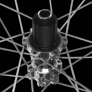 RUJIXU 700C Ruote Bici da <span class=keywords><strong>Corsa</strong></span> Argento con Freno a Disco, Altezza 30mm, Raggi Piatti a Trazione Diretta, in Lega di Alluminio, per <span class=keywords><strong>Copertoncino</strong></span> - Product Image 2