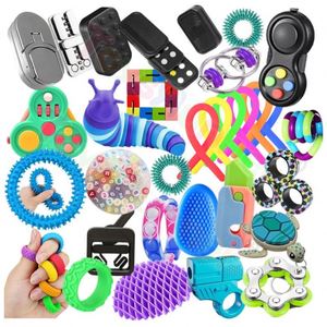 Lot de jouets Fidget Switch Clicker, Fidget Pad, pour soulager le grattage cutané, stimulation sensorielle, anti-stress, éducatifs, en caoutchouc et métal - Product Image 1
