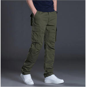 Pantalones Cargo informales para <span class=keywords><strong>hombre</strong></span>, pantalones 100% de algodón de talla grande, Pantalones rectos con múltiples bolsillos, pantalones tácticos resistentes al desgaste para exteriores para <span class=keywords><strong>hombre</strong></span> - Product Image 2