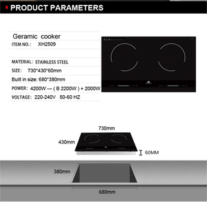 Cocina <span class=keywords><strong>portátil</strong></span> de <span class=keywords><strong>inducción</strong></span>, bobina de calentamiento grande, quemador de encimera de acero inoxidable, temporizador, <span class=keywords><strong>placa</strong></span> caliente <span class=keywords><strong>profesional</strong></span> - Product Image 6