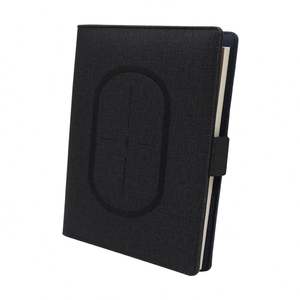 High Quality Personalized Journal Diary Notebook Power Bank Notepad with Wireless Charger for Business Gift Set Luxury Corporate - Product Image 1