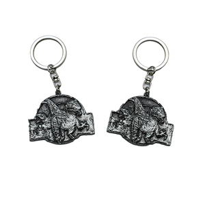 Llavero de Metal Personalizado con Diseño de Dinosaurio Vintage, Recuerdo de Parque de Vida Silvestre o Museo de Dinosaurios - Product Image 1