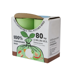 Home Use 100% Composatble Cornstarch Trash Biodegradable Garbage Bin Liners