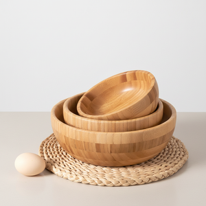 Bamboe deegkom groot formaat Japanse stijl minimalistische verdikte saladekom traditionele Chinese geneeskunde maskerkom gesneden - Product Image 1