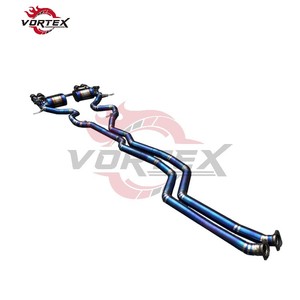 Escape Catback VORTEX Grado 5 Ti Valvetronic para BMW E90/E92 335i 3.0T, Puntas Quemadas Arcoíris, Escape de Carreras con Tubo en X - Product Image 3