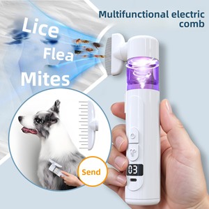Nouveau Peigne Démêlant Électrique 2-en-1 en ABS pour Animaux, Anti-Puces et Anti-<span class=keywords><strong>Poux</strong></span>, Outil de Contrôle des Parasites Externes - Product Image 2