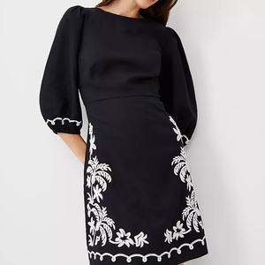 Vestidos de Lino Nuevos de Fabricante Original para Mujer, Moda de Verano, Holgados, de Cintura Alta, Mini, Casuales, Bordados, de Algodón - Product Image 3