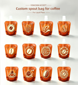 Custom PET <b>Coffee</b> Spout Pouch Transparent <b>Liquid</b> Packaging Bag Tea Beverage Sachet OEM ODM - Product Image 1