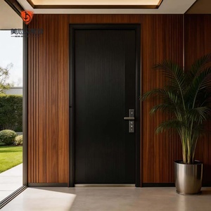 Portes d'entrée de villa en <span class=keywords><strong>bois</strong></span> massif de style moderne Mexin, conçues en usine, portes de sécurité imperméables - Product Image 2