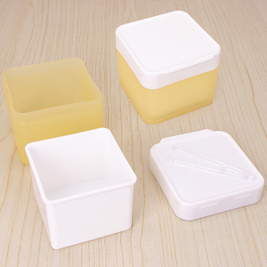 SUNSHING Square Toner Pad Jar with Tweezer Plastic Cosmetic Skin Care Containers Cream Bottle <b>Makeup</b> Remover Cotton <b>Storage</b> <b>Box</b> - Product Image 3