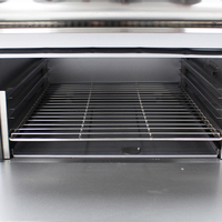 Cuisinière à gaz robuste à quatre brûleurs avec four Four commercial à gaz pour viande et légumes