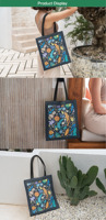 DATE d'impression de taille moyenne personnalisée sac fourre-tout de fête de mariage imprimé souvenir sac à provisions en coton sérigraphié à la main