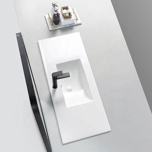 Armoire de lavabo en teck de luxe, moulage pour évier, en céramique - Product Image 5
