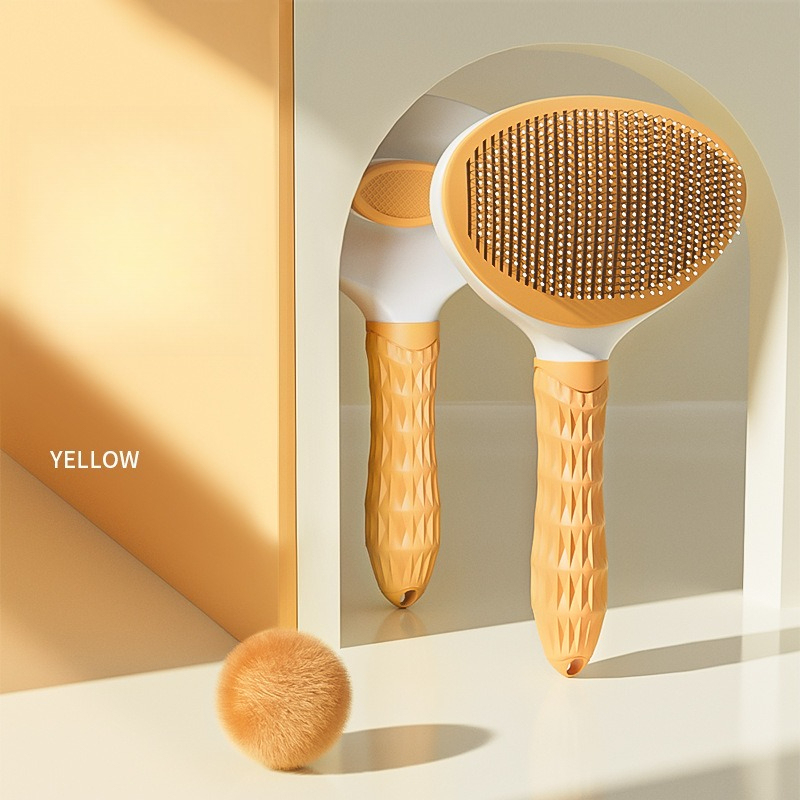 [Nuevo] Peine de púas finas amarillo [mango de plástico] bolsa OPP
