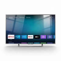 TV Pintar UHD 4K Layar Datar LED LCD Android WiFi 6 Hitam 65-100 Inci Asal Cina