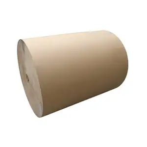 Cheaper Price Kraft Paper Rolls Tissue Paper Jumbo Roll Paper in Spool Bobbin 160-180g Brown Craft Paperboard Recycled