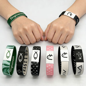 Factory Custom Logo Reusable Wrist Bands <b>Smart</b> Rfid Nfc Access Control <b>Bracelet</b> Stretchy Elastic Woven NFC Wristband - Product Image 1